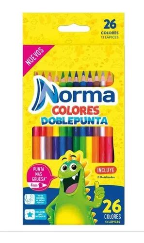 Lapices De Colores Norma Doble Punta 26 Colores 13 Lapices MercadoLibre