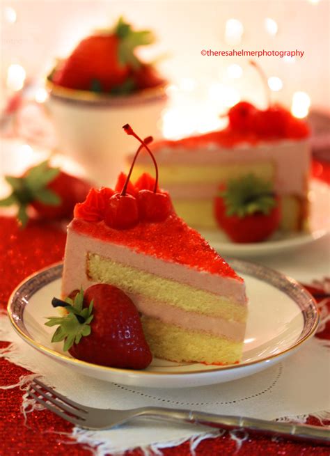 Strawberry Mousse Birthday Cake By Theresahelmer On Deviantart