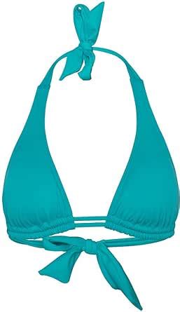 Amazon Hurley Juniors Solid Halter Bikini Top Aqua X Small