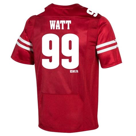 Wisconsin Badgers Under Armour Red #99 NFLPA Licensed JJ Watt Replica ...