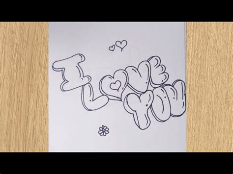 How To Draw I Love You In Bubble Letters