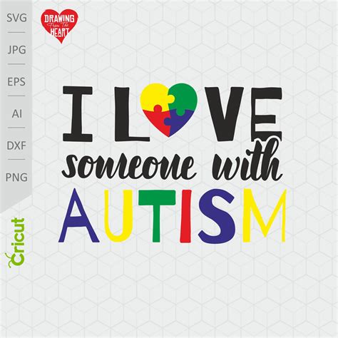 I Love Someone With Autism Svg Cut File For Cricut Autism Etsy