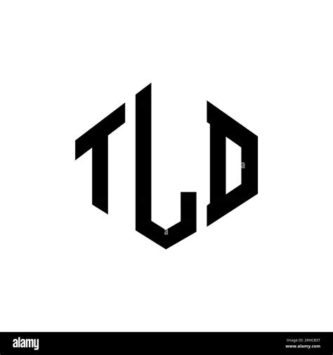 TLD letter logo design with polygon shape. TLD polygon and cube shape ...