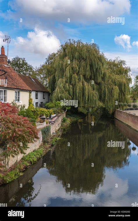 A Pretty Riverside Cottages Scene Alongside The River Blackwater In The