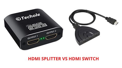 Techole HDMI Splitter VS Gana HDMI Switch Difference Between A Switch