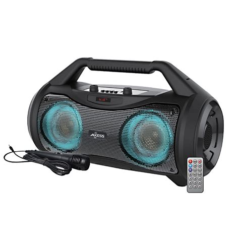 700W Double 3" Portable Boombox Bluetooth Speaker LED Lighting | Axess USA