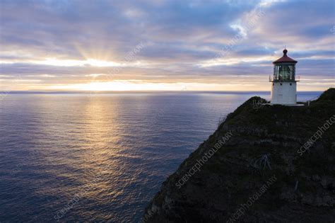 Aerial view of Makapu'u Lighthouse, Oahu, Hawaii, USA - Stock Image - F039/9615 - Science Photo ...