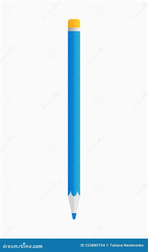 Blue Pencil for Drawing Vector Design Element Stock Vector ...