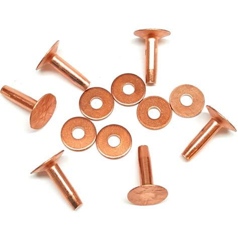 Buy 6 Pack 9 Solid Copper Rivets With Burrs Stirrup Rivets Blevins