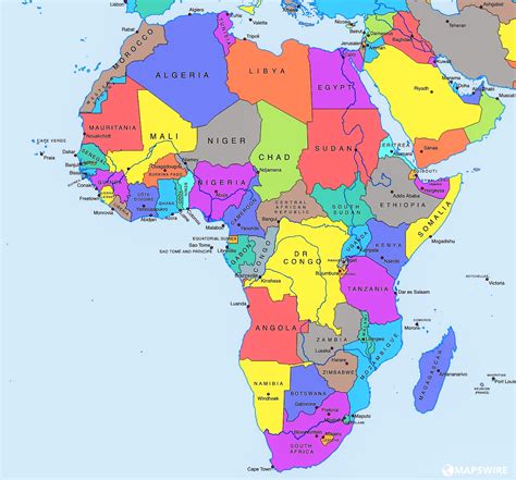 Africa E Um Pais - Capitales Países África – Lista de los 54 Países y Capitales de África ...