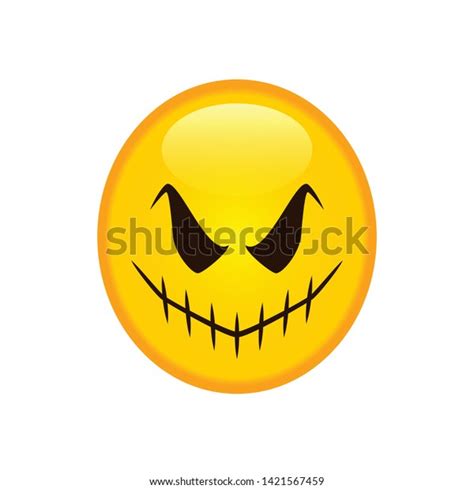 Smiling Ghost Emoticon Grinning Face Emoji Stock Vector (Royalty Free ...