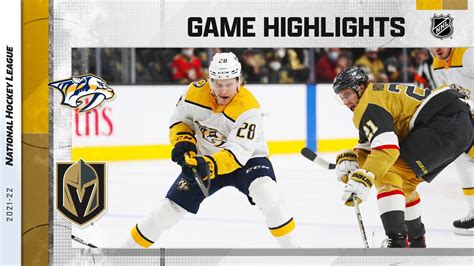 Predators Golden Knights 1 4 22 NHL Highlights YouTube