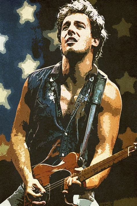 Bruce Springsteen Poster Unframes Wall Art Prints Art | Etsy