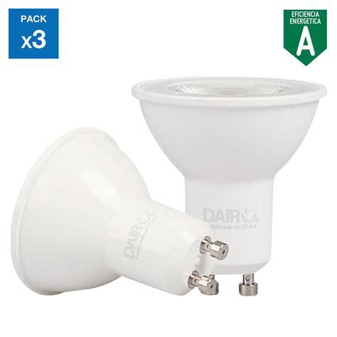 Pack X3 Focos Led Dicroicos 4w Gu10 Luz Blanca Sodimac Perú