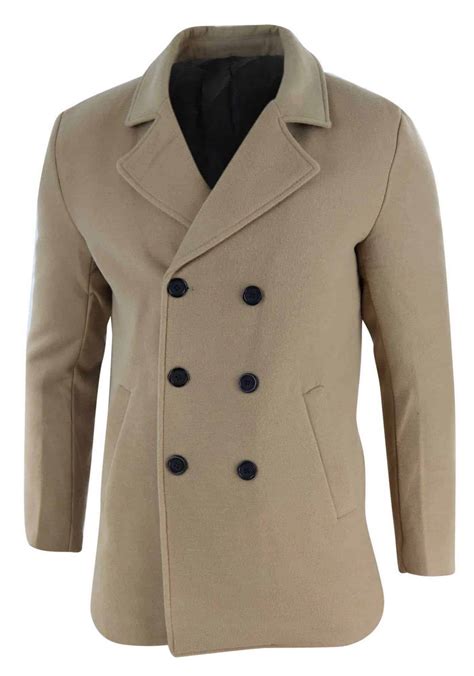 Mens Double Breasted Overcoat Camel Buy Online Happy Gentleman