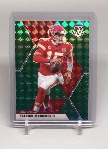 2020 Panini Mosaic Patrick Mahomes II Prizm Green 1 Kansas City Chiefs