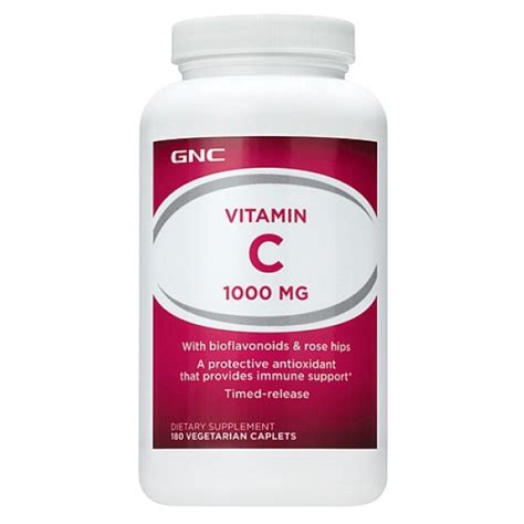 GNC Vitamin C 1000 MG 180 Vegetarian Caplets