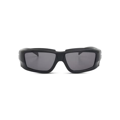 Rick Owens Double Frame Sunglasses In Black In Gray Lyst