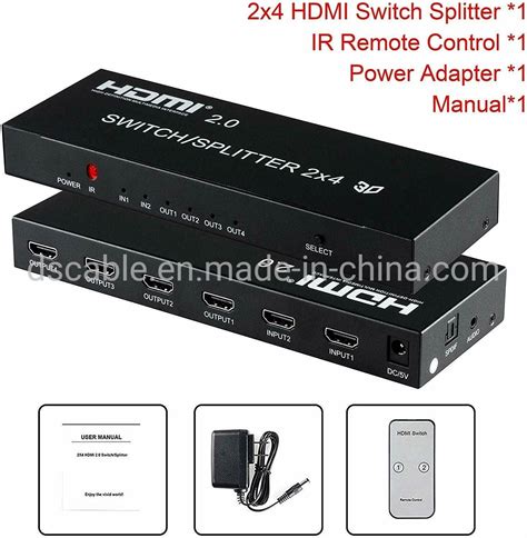 X Hdmi D K True Matrix Switch Splitter In Source Out Display