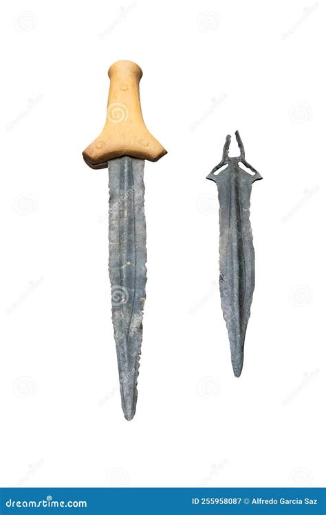 Bronze Age Swords Isolated On White Background Stock Image Image Of