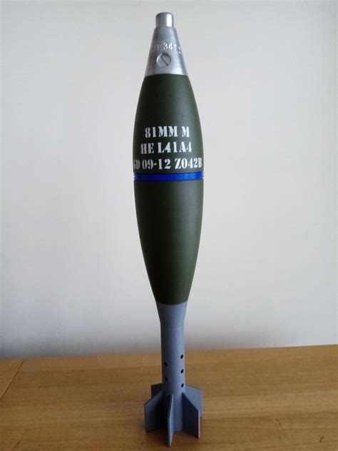 3d Printed Replica 81mm Mortar With Fuse Life Size Uk Made Or Etsy Uk