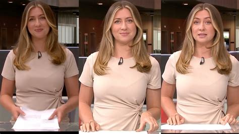 Sarah McMullan Busty In Tight Beige Dress BBC News Scotland 7 6 2023