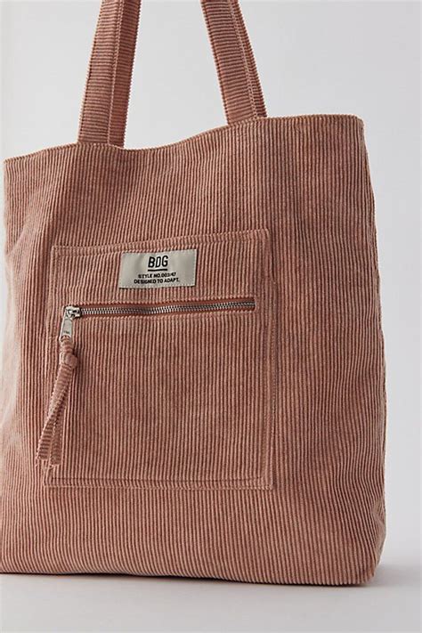 Bdg Corduroy Tote Bag In 2024 Handpainted Tote Bags Tote Bag Design Tote Bags Handmade