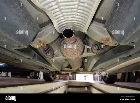 Toyota Prius Stolen Catalytic Converter View Underneath Vehicle From