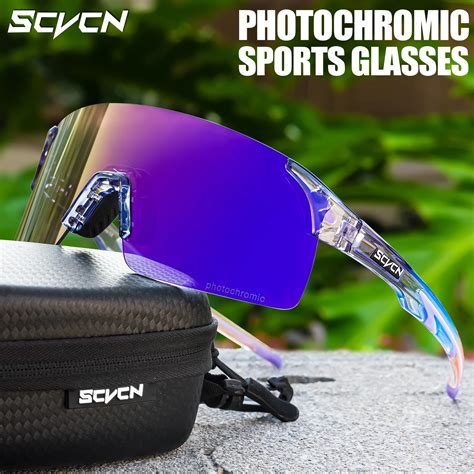 Kapvoe Photochromic Cycling Sunglasses Uv400 Sports Goggles Outdoor