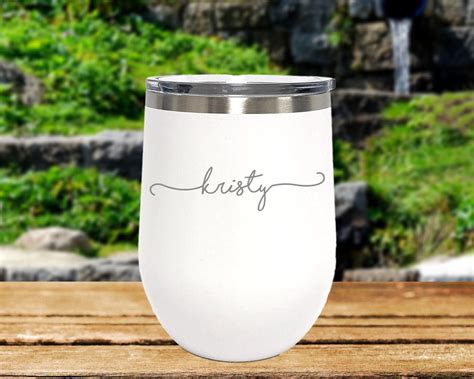 Personalized Wine Tumbler With Lid Engraved Wine Tumbler Bridesmaid