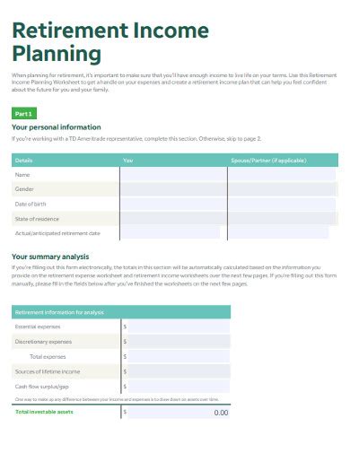 7+ Retirement Spreadsheet Templates in PDF | DOC