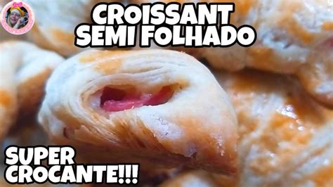 Super Crocante Salgado Assado Croissant Semi Folhado De Queijo E