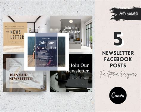 Facebook Join Our Newsletter Templates For Home Decorators Social Media