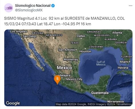 Temblor Hoy En M Xico De Marzo D Nde Y De Cu Nto Fue El Ltimo