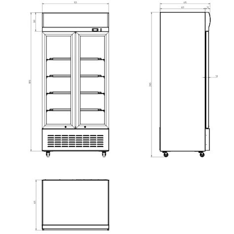 Blizzard Double Glass Sliding Door Fridge 630l Gd630sl