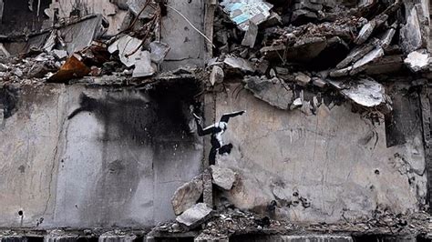 Banksy Unveils New Artwork On War Torn Ukrainian Building Video