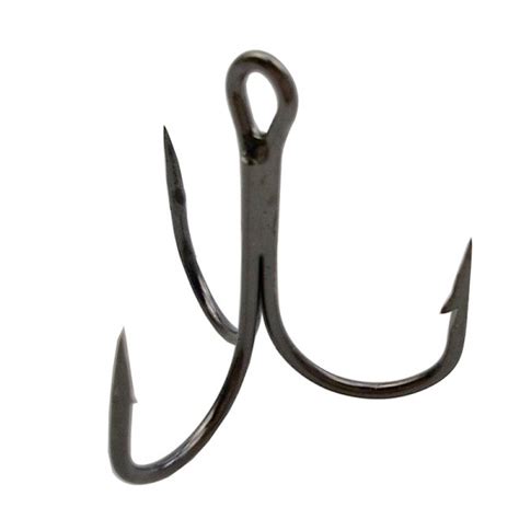 Pcs High Carbon Steel Treble Fishing Hooks Black Small Round