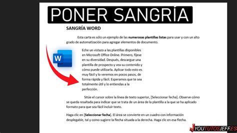 Poner Sangria En Word Usar Sangria Youtube