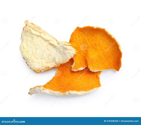 Dry Orange Peels On White Background Top View Stock Photo Image Of