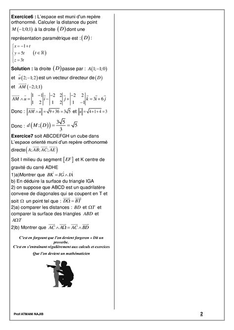 Produit Vectoriel Corrigé Série Dexercices 1 Alloschool