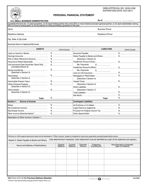 Free Printable Personal Financial Statement Templates Pdf Word Excel