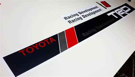 Toyota TRD Racing Development Windshield Sticker Decal Sun Strip Visor