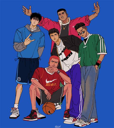 Sakuragi Hanamichi Rukawa Kaede Miyagi Ryouta Mitsui Hisashi And