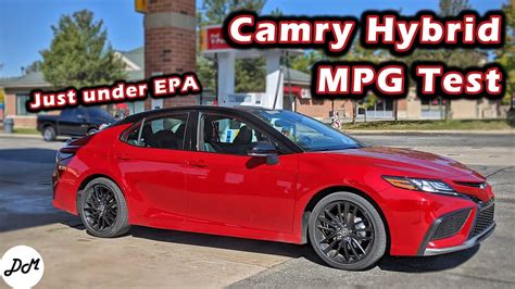 2022 Toyota Camry Hybrid Mpg Test Highway Range Xse Youtube