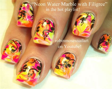 Nail Art By Robin Moses Rainbow Flower Nails Rainbow Nails Cute Red