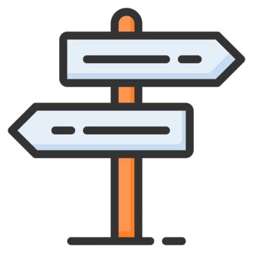 Pathway Icon Design Outline Color Style Journey Business Intersection