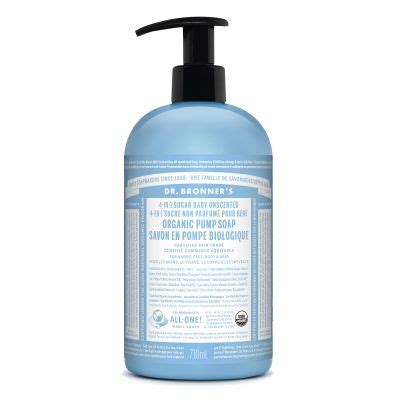 Dr Bronner S 4 In 1 Organic Pump Soap Sugar Baby Unscented 710mL