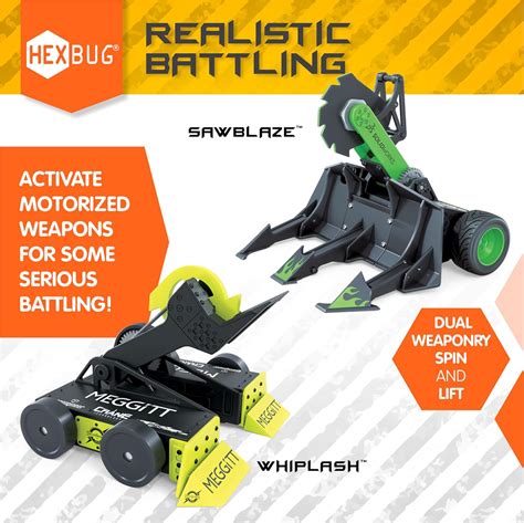 Hexbug Battlebots Platinum Whiplash And Sawblaze Control Robots Stem