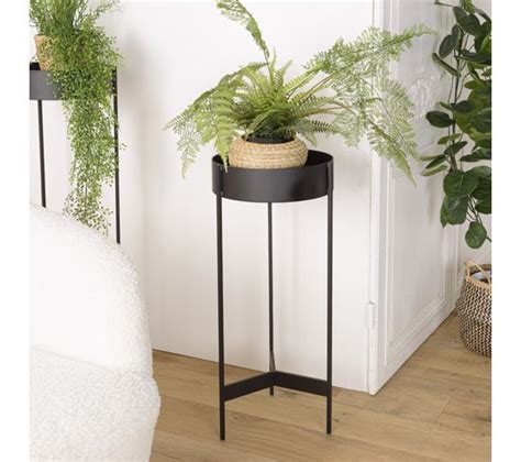 Daly Selette Ronde Porte Plantes Mm Noire Pi Tement M Tal Pot De