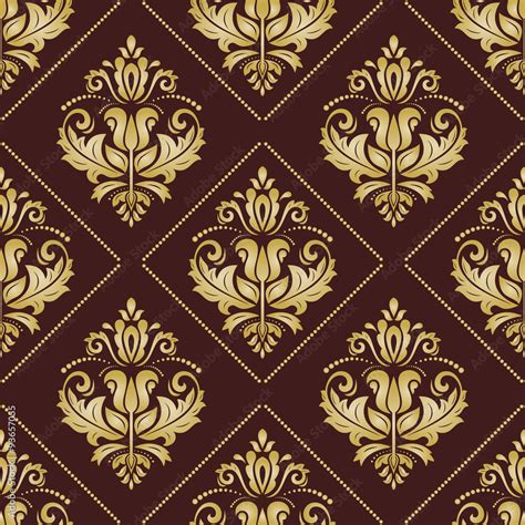 Damask Seamless Pattern Stock Illustration | Adobe Stock